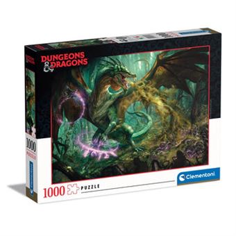 Puzzle Clementoni Dinossauro, Dragão Dungeons & Dragons | 1000 Peças - 1