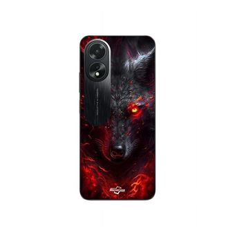 Capa Maniacase para Oppo A58 | preto wolf red fire - 1