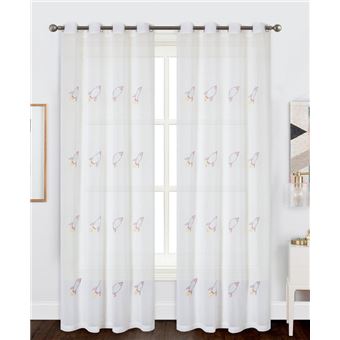 Cortina Bordada BOD HOME | Foguetes | 140x260cm - 1