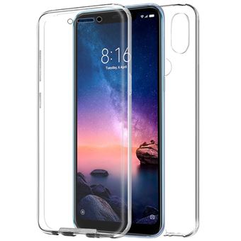 Capa Livro COOL em Silicone para 3D Xiaomi Redmi Note 6 Pro Transparente Frontal + Traseira - 1