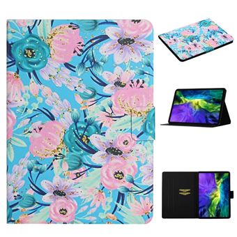 Capa Magunivers Pu Impressão Padrão de Flor com Suporte e Suporte de Cartão Flor Rosa para Apple Ipad Pro 11 Inch (2020)/(2018) - 1