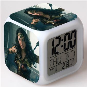 Despertador Infantil HSMY | LED | Multifuncional Colorido | Wonder Woman 3 - 1