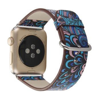 Bracelete de Couro HSMY Grafite para Apple Watch Series 6/ SE/ 5/ 4 | 40 mm - Azul - 1