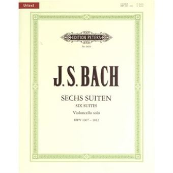 Partitions classique EDITION PETERS BACH JOHANN SEBASTIAN - 6 SOLO SUITES BWV 1007-1012 - CELLO Violoncelle - 1