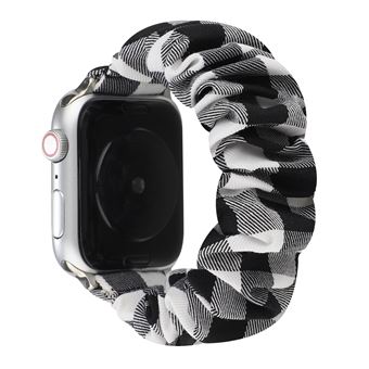 Bracelete de Trançada HSMY Elástico para Apple Watch Series 6/ SE/ 5/ 4 | 40 mm - Preto&Branco 2 - 1