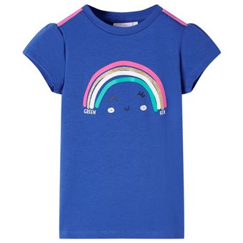 T-shirt para criança vidaXL | azul-cobalto 128 | 7 a 8 anos - 1