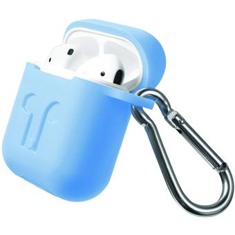Capa de Silicone Accetel Slim para earPods Accetel EPW-198 com Gancho / Arnês - Azul Claro - 1