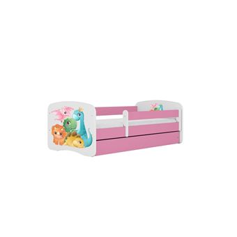 Cama 160 x 80 cm Kocot Kids com colchão BabyDreams Tiny Dinos Pink - 1