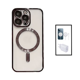 Kit Phonecare Capa LuxArmor MagSafe Câmara Protection + Base Carregador Type C FastCharge 20W + Magnetic Wireless Fast Charger para Apple iPhone 14 Plus - Preto - 1