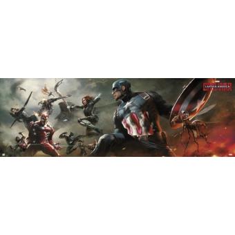 Poster Porta Grupo Erik Marvel Capitão América Civil War 53 x 158 cm - 1