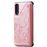 Capa Magunivers | PU + TPU gato e abelha com muleta e titular do cartão Rosa Dourado para Samsung Galaxy A50/A50s/A30s_3