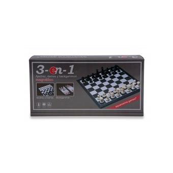 Chess Magnetic 3 em um (damas, Xadrez e Gamão) - 1