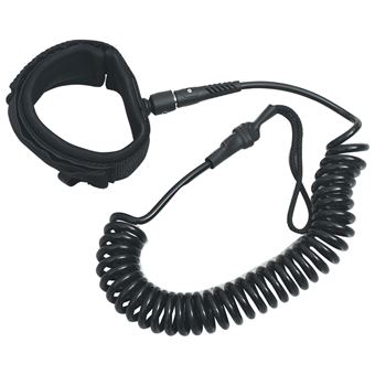 Leash de SUP vidaXL em espiral 10 polegadas Preto - 1
