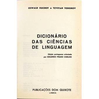 Dicionário das ciências da linguagem. - 1