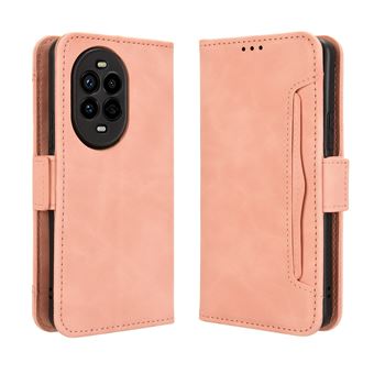 Capa FOXDOCK Protetora para Huawei Nova 13 Pro 5G | Suporte e Flip de couro PU | À Prova de Choque | Rosa - 1