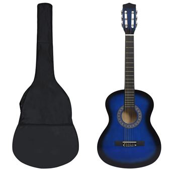 Conjunto de guitarra clássica para iniciantes vidaXL | 8 Peças | 3/4 36" | azul - 1