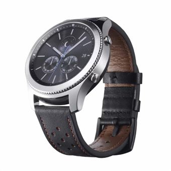 Pulseira Magunivers de Couro Genuíno 22mm Strap Preto para Huawei Watch Gt2E/Gt2 46mm - 1