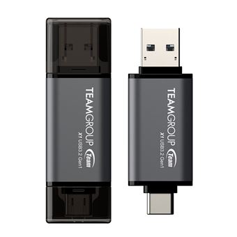 Unidade de Memória Usb Team Group X1 USB 3.2 Gen1 | Cinzento - 1