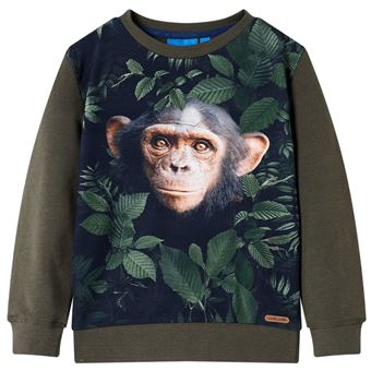 Sweatshirt para criança | vidaXL | caqui 92 | 1,5 a 2 anos - 1