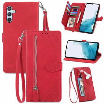 Capa FOXDOCK para Samsung Galaxy A56 5G | 7 Compartimentos para Cartões | Vermelho - 1