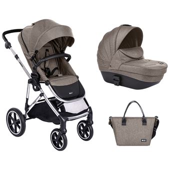 Carrinho de Bebé com alcofa 2 em 1 Kikka Boo Thea Beige - 1