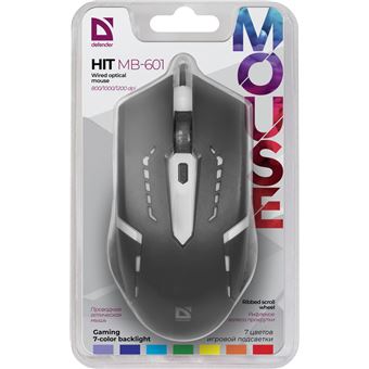 Rato Gaming com Fios Defender HIT MB-601 | 1200 DPI | Preto - 1