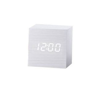 Despertador Digital LED Nanlin | Madeira Moderna - Branco - 1