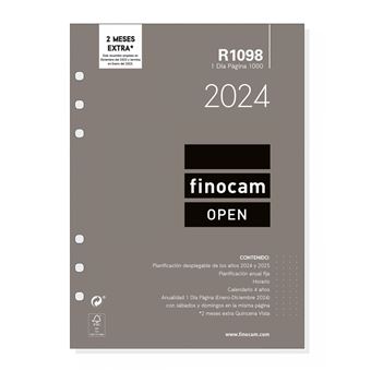 Recarga para Agenda Finocam 711680024 | Cinzento - 1