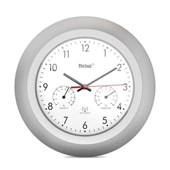 Relógio de Parede Mebus 19450 | Prateado, Branco - 1