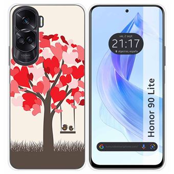 Capa Tumundosmartphone de silicone para Honor 90 Lite 5G design com desenhos de passarinhos - 1