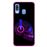 Capa Hapdey para Samsung Galaxy A40 2019 Design Caveira Neon com Headphones em Silicone Flexível e TPU Cor-de-Rosa_0