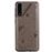 Capa Magunivers | PU + TPU gato e abelha com muleta e titular do cartão cinza para Samsung Galaxy A50/A50s/A30s_2