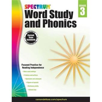 Spectrum Word Study And Phonics 3Rd Grade Workbookstate Standards For Independent Reading Practice With Answer Key For Homeschool Or Classroom 168 Pgs - 1