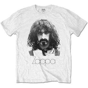 T-shirt Rock Off FRANK ZAPPA | Thin Logo Portrait | Branco | S - 1