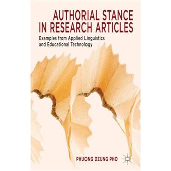 Authorial Stance in Research Articles - Examples from Applied Linguistics and Educational Technology - Hardback - 2013 - 1