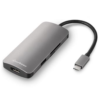 Base & Duplicador de Portas Sharkoon USB 3.0 Type C Multiport Adapter | Cinzento - 1