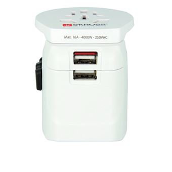 Carregador de Dispositivos Móveis Skross PRO Light USB | Branco - 1