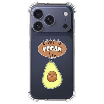 Capa Tumundosmartphone de silicone à prova de choque para iPhone 17 Pro Max (6.9) | Desenhos de design Vegan Life - 1