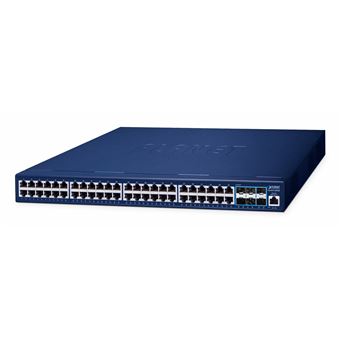 Switch de Rede PLANET GS-6311-48T6X Layer 3 48-Port 10/100/1000T + 6-Port 10G SFP+ Managed Ethernet Switch (hardware-based Layer 3 RIPv1/v2, OSPFv2 dynamic routing, supports ERPS Ring) (GS-6311-48T6X) | Azul - 1