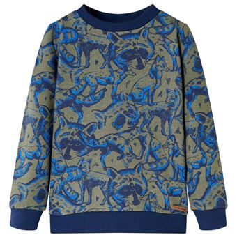 Sweatshirt para criança | vidaXL | caqui 128 | 7 a 8 anos - 1