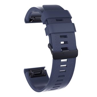 Bracelete de Silicone HSMY Simples para Garmin Fenix 5Plus/ Fenix5/ Forerunner935/ Quatix5 - Azul Escuro - 1