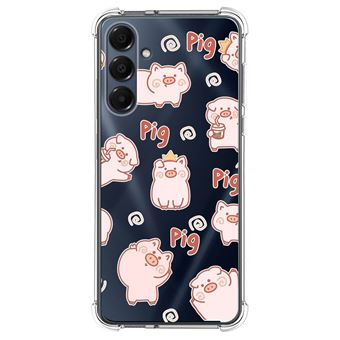 Capa de Silicone TUMUNDOSMARTPHONE anti-choque para Samsung Galaxy A16 4G / 5G design com porcos de desenho animado - 1