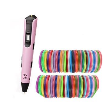 Caneta de Impressão 3D Arzopa® + 100 m + 20 Cores PLA - Rosa - 1