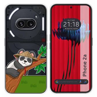 Capa de silicone TUMUNDOSMARTPHONE para Nothing Phone 2a 5G | transparente desenhos Panda - 1