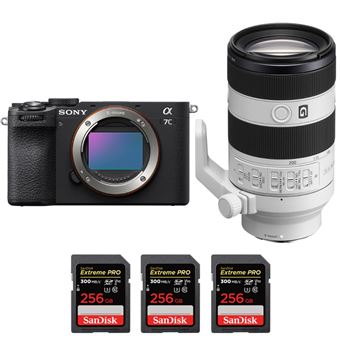 Sony A7C II Preto + FE 70-200mm f/4 Macro G OSS II + 3 SanDisk 256GB Extreme PRO UHS-II SDXC 300 MB/s + PDF MCZ DIRECT - 1