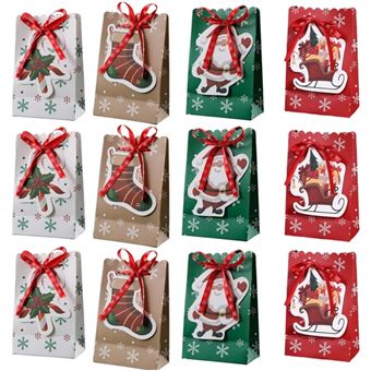 12 sacos papel Natal V-REEL | presentes | 18.5×12×7cm - 1