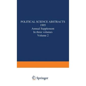 Political Science Abstracts - 1995 Annual Supplement in Three Volumes - Paperback - 2011 - 1