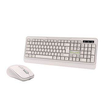 Teclado Wireless + Rato Tellur TLL491171 | Idioma: Inglês US | Creme - 1
