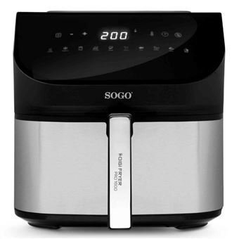 Air Fryer Sogo PRO1600 | 8 L | 1600 W | Preto, Prateado - 1