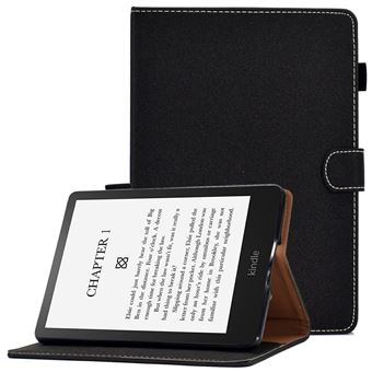 Capa PU fecho magnético, à prova de choque com suporte e suporte de cartão Magunivers para Amazon Kindle Paperwhite 5 (2021) - preto - 1
